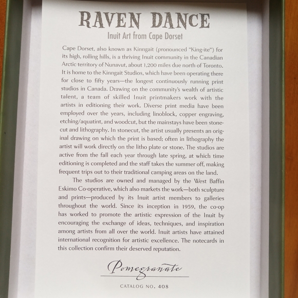 Blank cards assortment - Raven Dance, Inuit Art - Picture 3 of 4